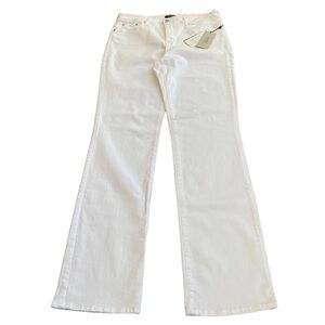 NWT 🤍 NYDJ Marilyn Straight Leg White Denim Jeans, 32” Inseam, Size 12 #MFOZ2013